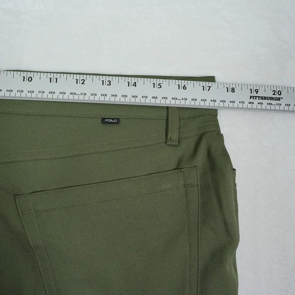 Polo Ralph Lauren Performance Mens 33x32 Olive Green 5-Pocket Slim Pants Stretch